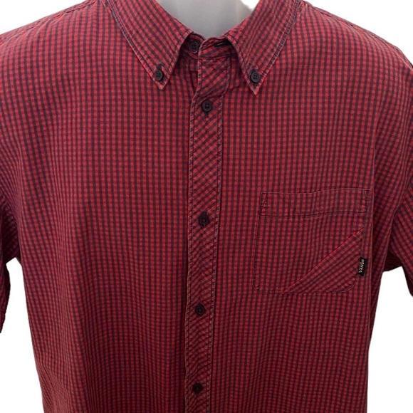 VANS Skate Checkered Red & Blue Collared Shirt Men XL - Picture 2 of 6
